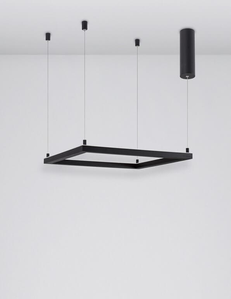 Kwadratowa lampa wisząca Jaen ramka square LED 30W 3000K czarna