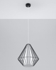 Industrialna LAMPA wisząca SL.0298 druciana OPRAWA zwis drut metalowy klatka skeleton czarny