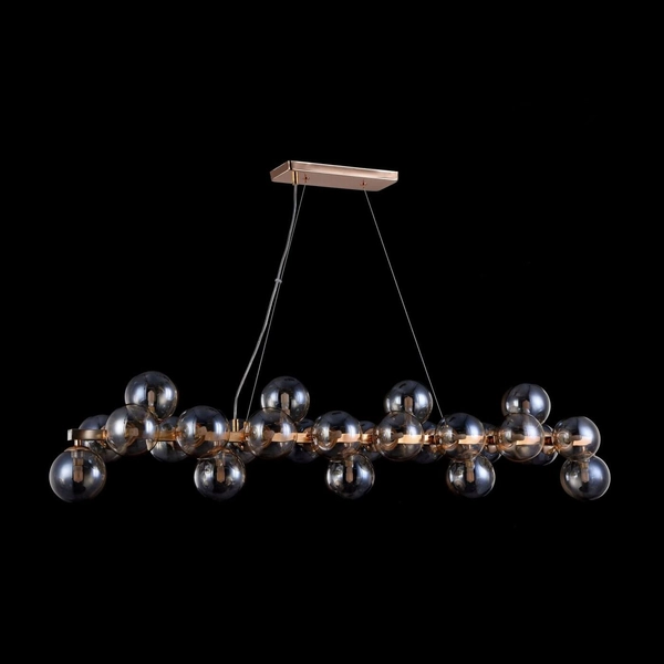 LAMPA wisząca DALLAS MOD547PL-25G Maytoni modernistyczna LAMPA szklany ZWIS molekuły kule balls złote bursztynowe