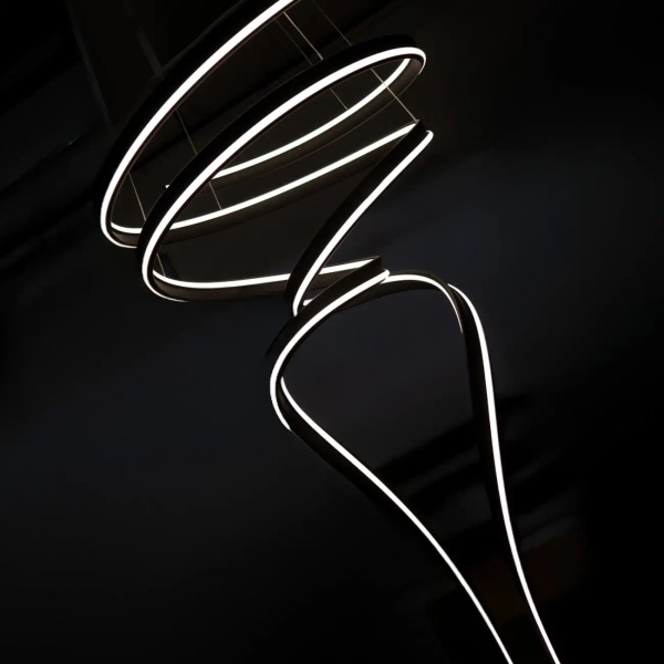 Ściemnialna lampa wisząca geometryczna do kuchni ZOE LED 41W 3000K AZ6780 czarna