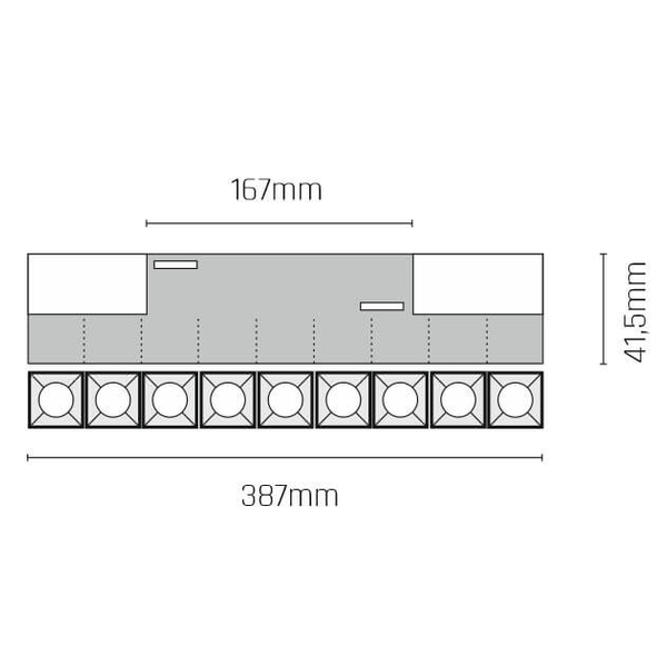 Lampa do systemu magnetycznego Komatsu Dot 6566 Shilo LED 24W 4000K czarna