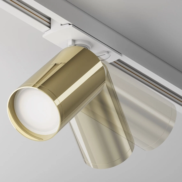 Szynowa lampa sufitowa Focus TR020-1-U-GU10-WG 1-fazowa ścieżka świetlna złoty biały