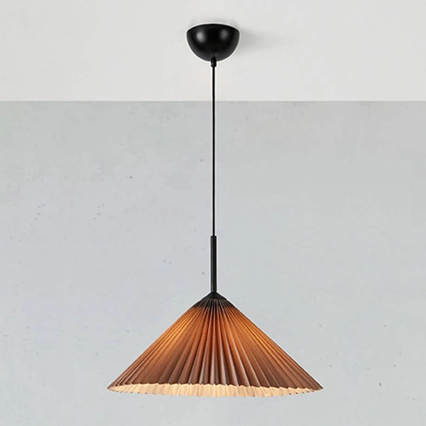 Wisząca lampa do sypialni Plisado 108709 Markslojd materiałowa beżowy