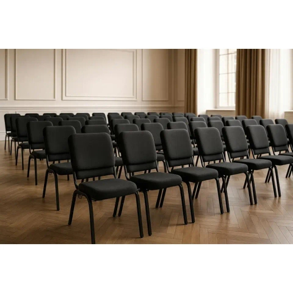 Minimalistyczny fotel konferencyjny Samos KH1501100313 czarny