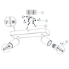 Sufitowa LAMPA loft VANNES R80182007 RL Light regulowana OPRAWA metalowy kinkiet reflektorki nikiel mat