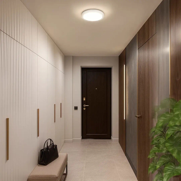 Nasufitowa lampa do sypialni Vigo ML1839 LED 24W 4000K na korytarz biały