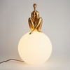 Stołowa lampka do sypialni WOMEN ST-6022-C gold Step okrągła kulista biała złota