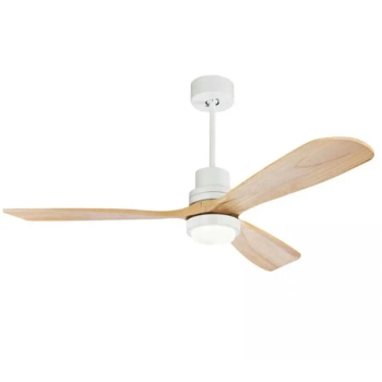 Wentylator sufitowy do salonu 19140 LED 15W 3000-6000K drewniany biały