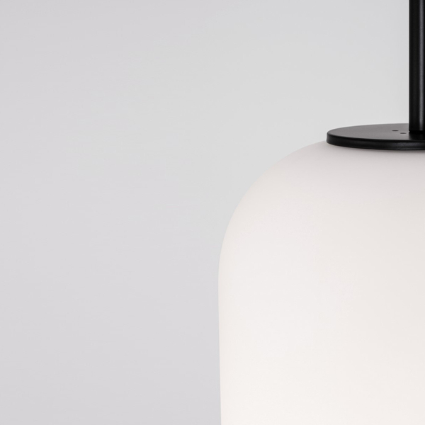 Wisząca lampa nowoczesna Marc LE42719 nad stół do jadalni szklana czarna