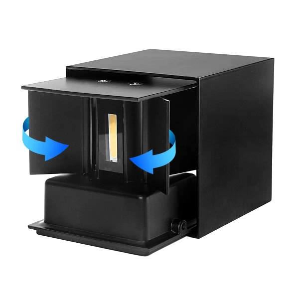 Ścienna lampa do salonu 597 LED 6W 4000K kwadratowa czarna