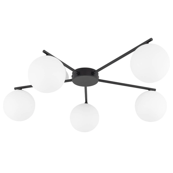 Lampa nasufitowa do salonu Elton 10262 bubbles czarna biała