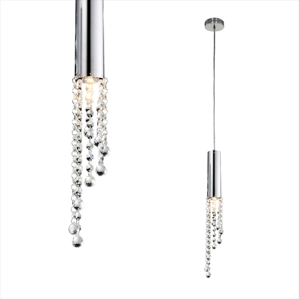 Lampa wisząca DUERO 31-25241 LED 3W 3000K-3200K tuba crystal chrom