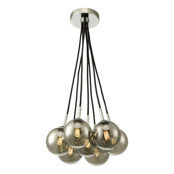 Zwisająca lampa kulista Elpis ELP342-01 bubble przydymione chrom