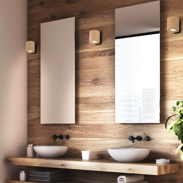 Lampa ścienna do gabinetu Eve 10197 tubka boho drewniana czarna