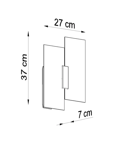 Kinkiet LAMPA ścienna SL.0197 szklana OPRAWA prostokąty chrom białe