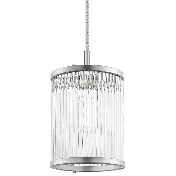 Lampa wisząca SERGIO P0528-01F-F4AC szklana klasyczny zwis srebrny