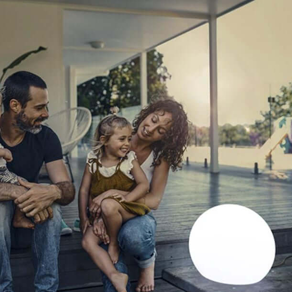 Podłogowa lampa balkonowa Ø40 Buly LUMBL040SSNW LED 1W 3000-6500K IP65 biała