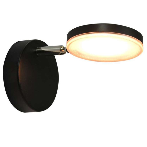 Kinkiet LAMPA ścienna CAPRI 308375 Polux regulowana OPRAWA okrągła LED 5W 3000K czarna