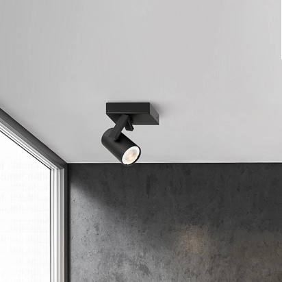 Sufitowa lampa MOLA SPL-2846-1 BL regulowana reflektorek spot czarny