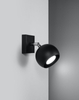 Kinkiet LAMPA ścienna SL.0443 okrągła OPRAWA regulowana kula ball czarna