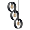 Nowoczesna lampa wisząca HOOP 32282 Sigma kaskada do salonu czarna