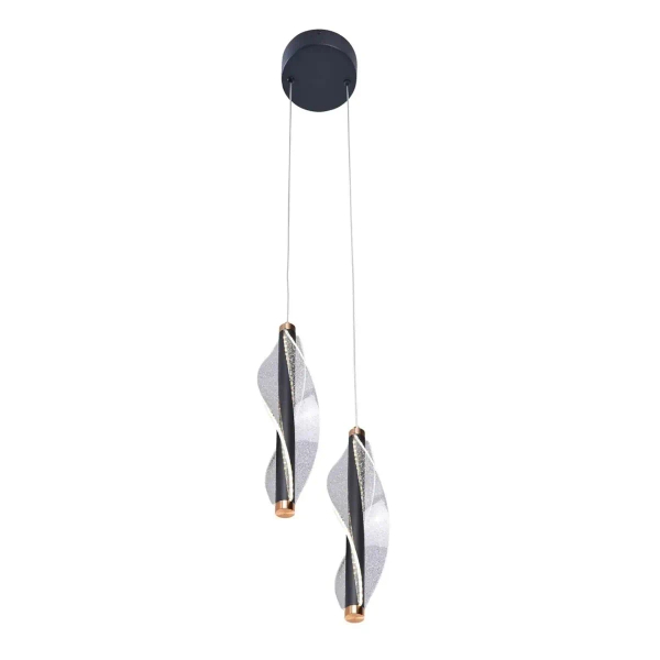 Lampa wisząca brokatowa VALENTINA 339621 2xLED 14W 4000K do salonu