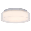 Okrągły plafon salonowy Pan LED 12W 4000K szklana lampa chrom