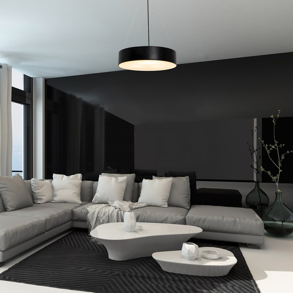 Minimalistyczna LAMPA wisząca RENATA 5082 Rabalux okrągły metalowy ZWIS nowoczesny czarny