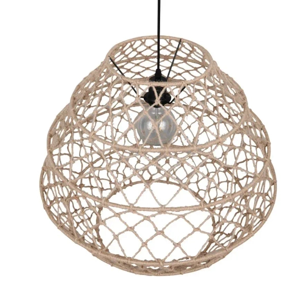 Ekologiczna lampa wisząca boho HIVE R31681036 czarny naturalny
