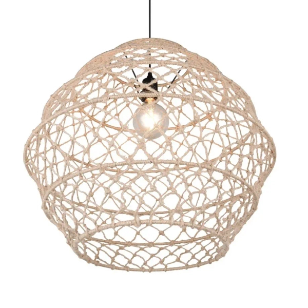 Ekologiczna lampa wisząca boho HIVE R31681036 czarny naturalny