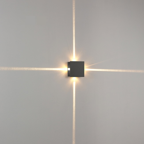 Kinkiet LED do salonu Mollis 616004203 Elkim 4W 4000K square kostka czarna