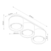 Potrójny downlight MODO niebieski SL.2460 3xGx53 metalowy spot