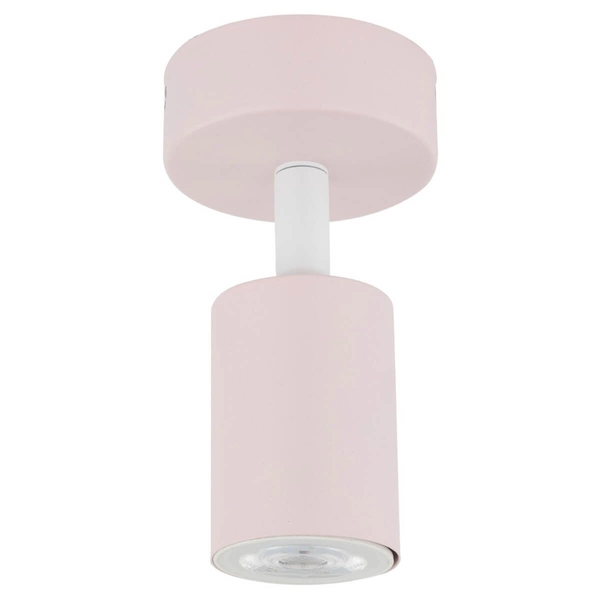 Lampa naścienna Livia 10219 tuba do sypialni metalowa różowa