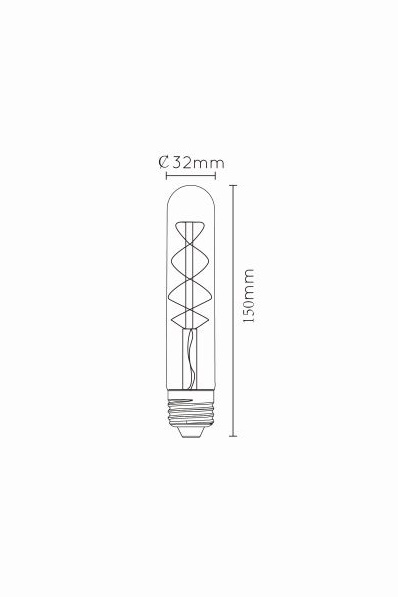Podłużna żarówka retro T30 LED E27 5W 2200K tuba biała ciepła