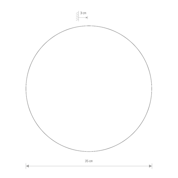 Czarny kinkiet minimalistyczny Ring 7636 LED 12W 3000K salonowy