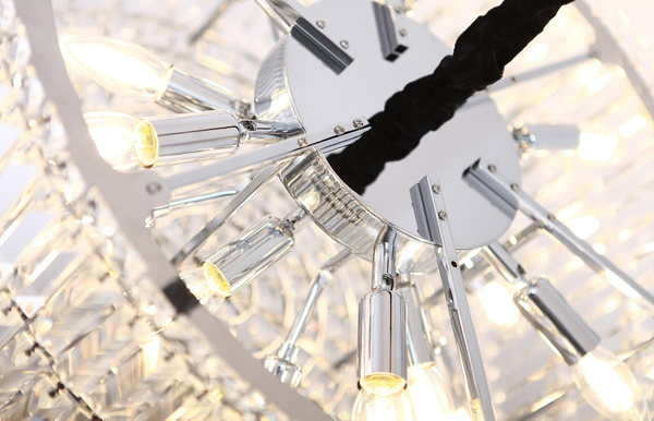 Salonowa lampa wisząca glamour PUCCINI P0268 Maxlight metalowa chrom