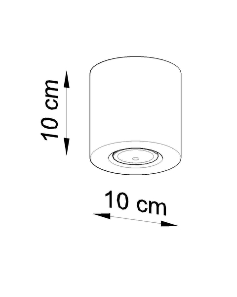LAMPA sufitowa SL.0488 okrągła OPRAWA natynkowa tuba downlight beton