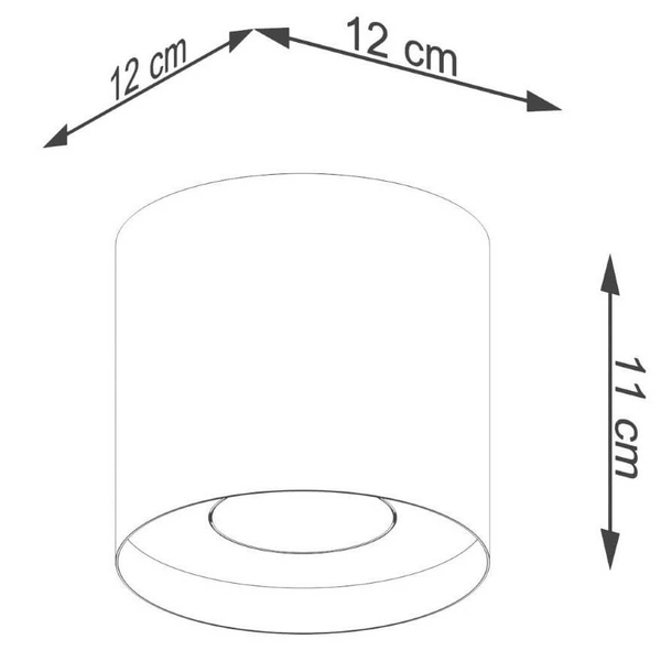 Lampa sufitowa do salonu Mika SL.1281 downlight metalowa czarna
