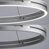 Lampa wisząca PUREE-LOOP srebrna pierścieniowa LED 53W 2700-5000K ring zmienna barwa 2551-95
