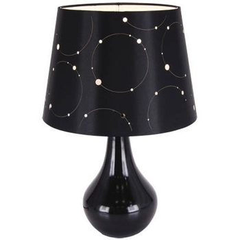 Ceramiczna LAMPKA stojąca LARYSA 03806 Ideus abażurowa LAMPA stołowa czarna