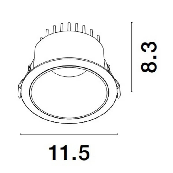 Lampa podtynkowa sufitowa ARAMIEL LE65119 20W 3000K oczko białe