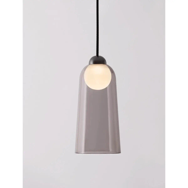 Szklana lampa wisząca TAVENCO LE45210 LED 5W 3000K czarna różowa