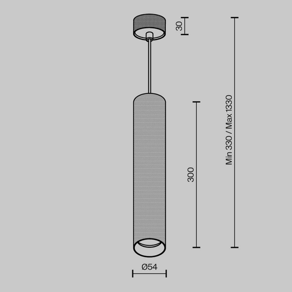 Salonowa lampa wisząca Artisan P082PL-GU10-MG Maytoni tubka złoty