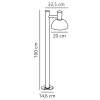 Stojąca lampa zewnętrzna Arki 2118108031 IP54 przed dom cyna
