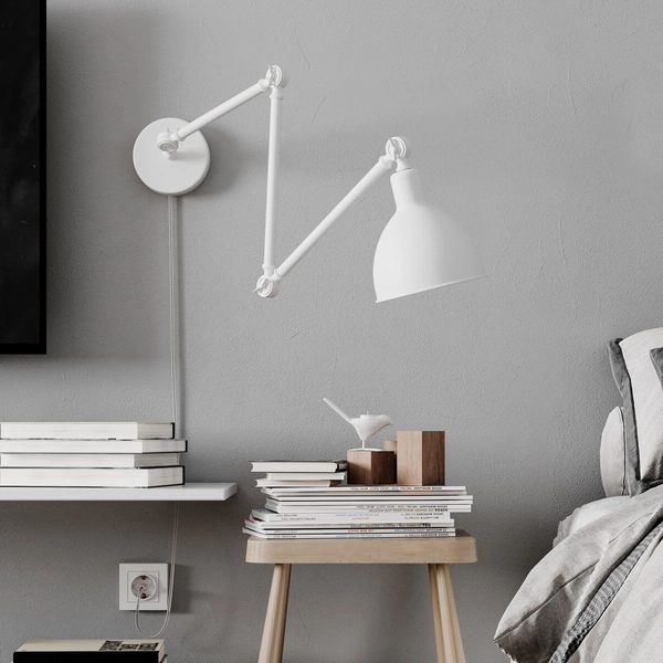 Biały kinkiet ruchomy Bazar 2827660-5007 By Rydens metalowy industrial