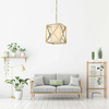 Nowoczesna LAMPA wisząca NEW YORK P01403AU-WH Cosmolight metalowy ZWIS do sypialni klatka tuba złota