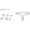 Prawy łącznik do szyn w literę T DOBAC MHT1-T/R-BK TRACK Maxlight czarny