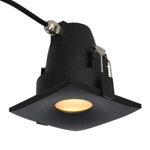 Podtynkowy downlight Romolo AZ5392 wodoodporny IP65 czarny