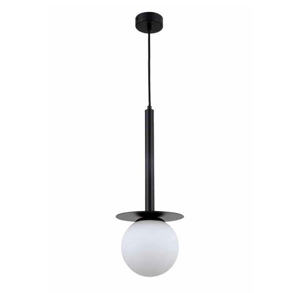 Lampa wisząca Roma LP-1345/1P BK Light Prestige mleczna kula szklana