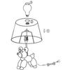 Lampa stołowa BELLO R50241079 RL Light abażurowa piesek złoty czarny